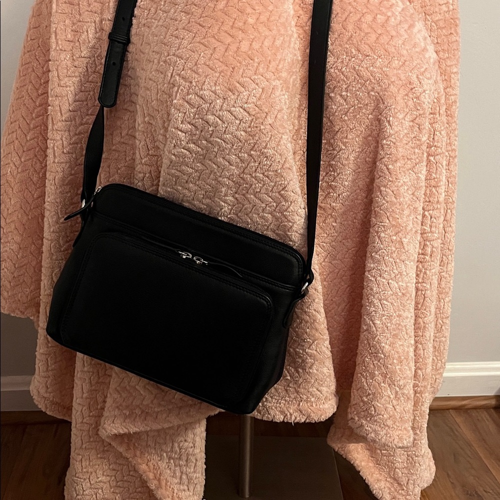 Leather Black Crossbody Bag